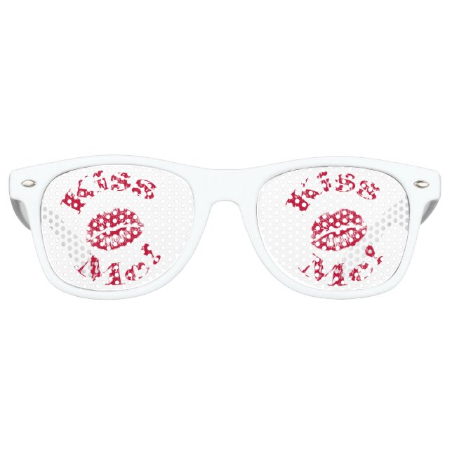 Gafas De Fiesta Retro El beso, los labios rojos (Anverso)