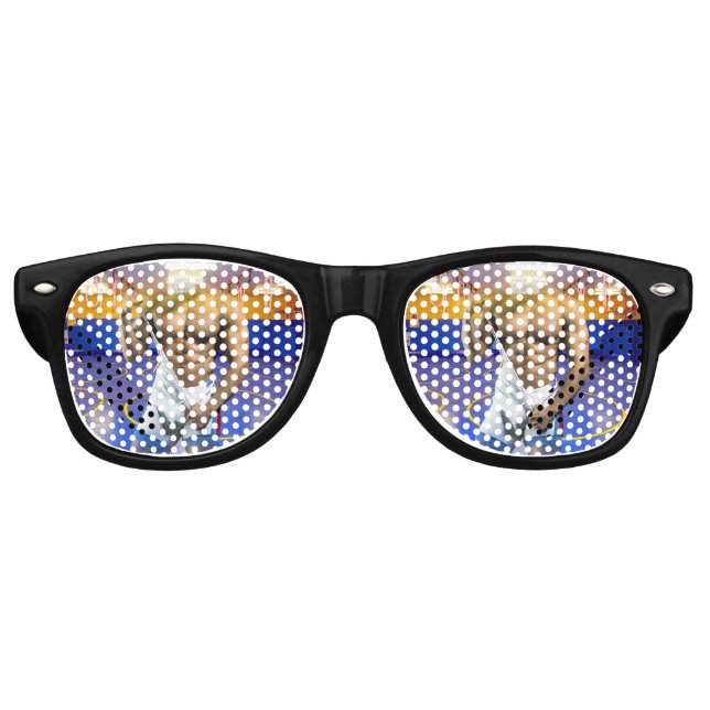 Gafas De Fiesta Retro El hombre musculoso de SlipperyJoe engrosó un tren (Anverso)