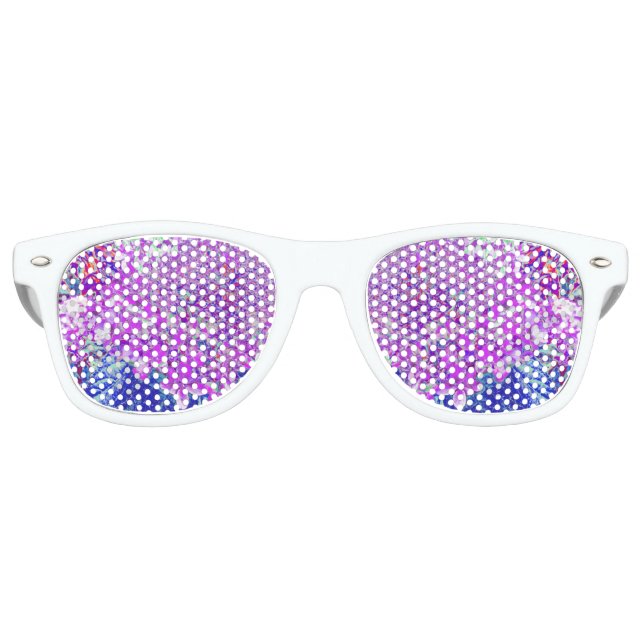 Gafas De Fiesta Retro Elegante hidrangea liga púrpura y azul (Anverso)