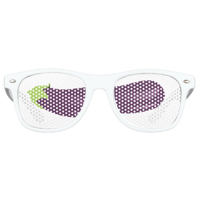 Gafas De Fiesta Retro Emoji de berenjenas (Anverso)