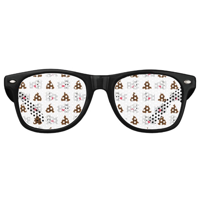 Gafas De Fiesta Retro emoji de caca y papel higiénico (Anverso)