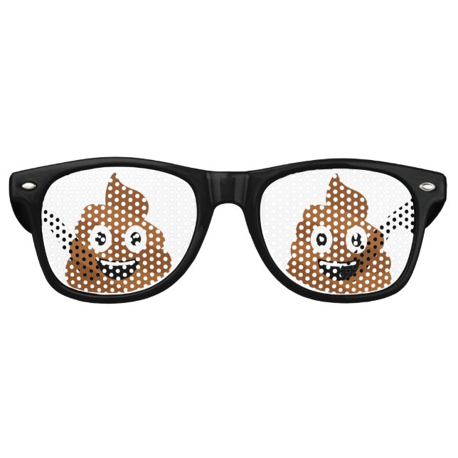 Gafas De Fiesta Retro Emoji de poop (Anverso)