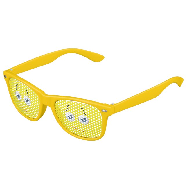 Gafas De Fiesta Retro Emoji desconcertada suave amarillo (Ángulo)