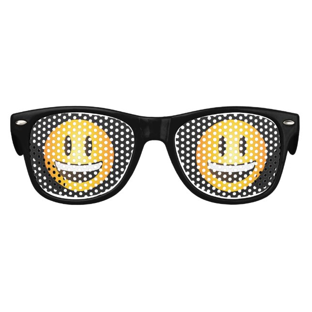 Gafas De Fiesta Retro Emoji feliz y sonriente (Anverso)