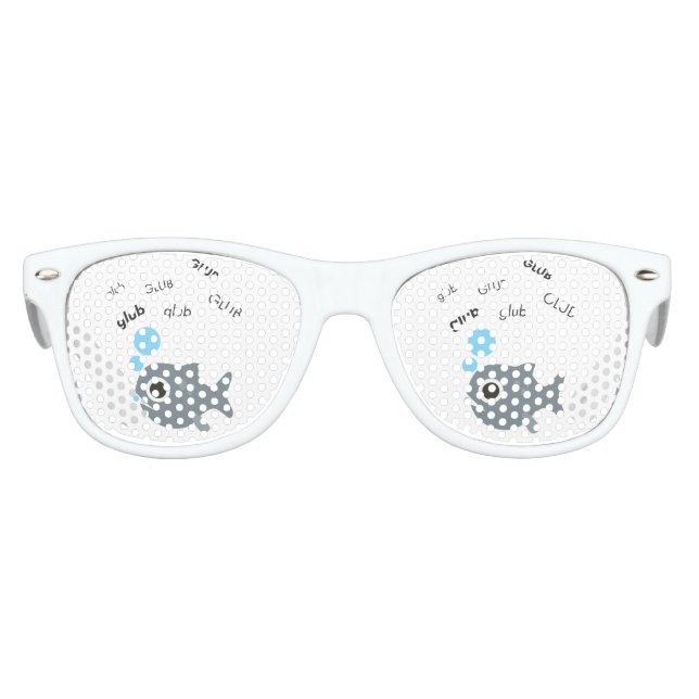 Gafas De Fiesta Retro Emoji Glub Fish Cute (Anverso)