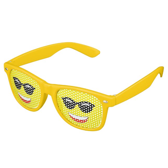 Gafas De Fiesta Retro Emoji Guay (Ángulo)