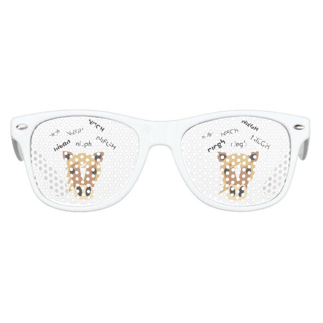 Gafas De Fiesta Retro Emoji Neigh Horse Cute (Anverso)