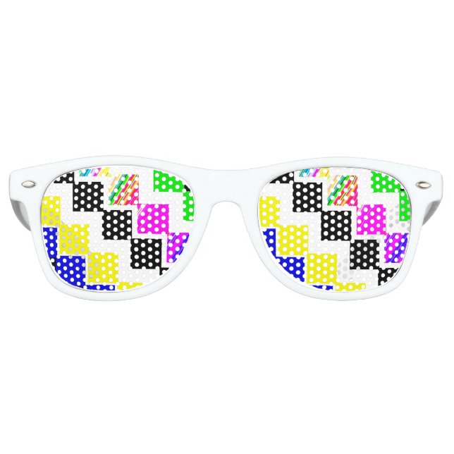 Gafas De Fiesta Retro Escaleras de colores (Anverso)