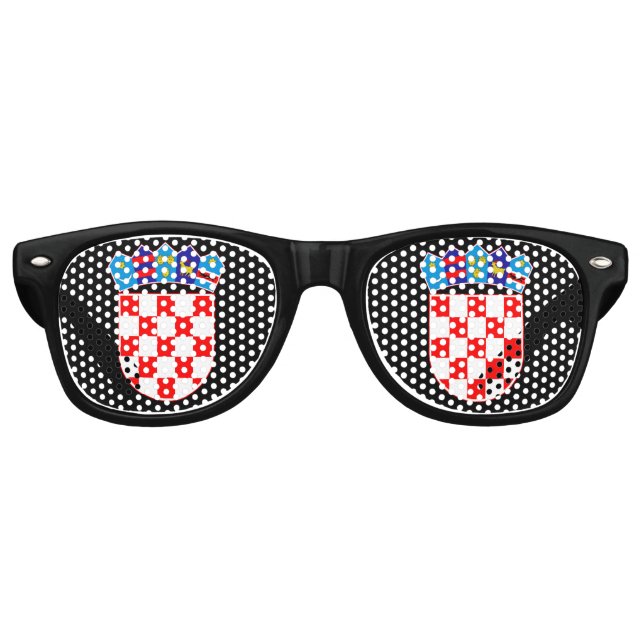 Gafas De Fiesta Retro Escudo de armas de Croacia (Anverso)