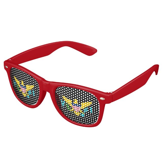Gafas De Fiesta Retro Escudo de armas de las Islas Vírgenes (Ángulo)