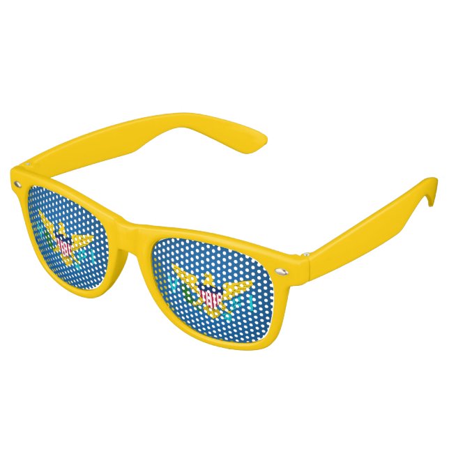 Gafas De Fiesta Retro Escudo de armas de las Islas Vírgenes (Ángulo)