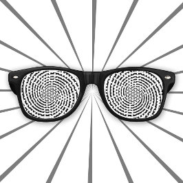 Gafas De Fiesta Retro Espiral de hipnosis retro dizzy