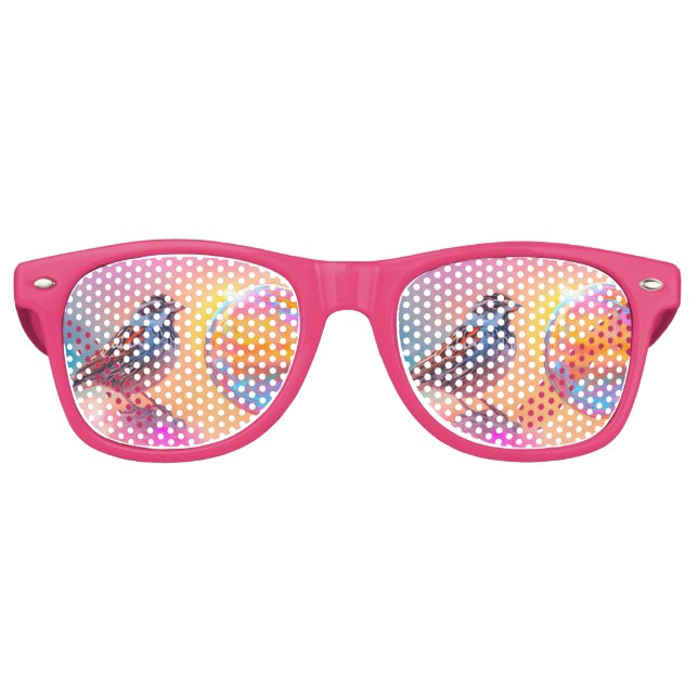 Gafas De Fiesta Retro Espuma colorida y burbuja arcoiris (Anverso)