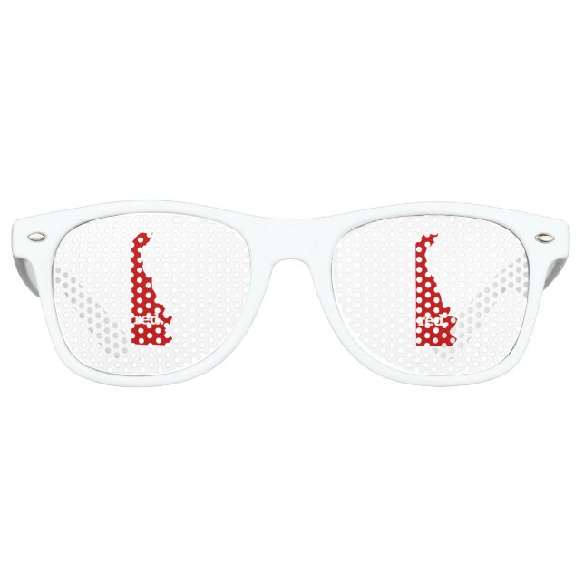 GAFAS DE FIESTA RETRO ESTADO ROJO DE DELAWARE (Anverso)