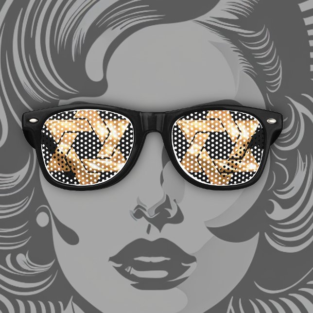 Gafas De Fiesta Retro Estrella dorada de David Bar Mitzvah (Subido por el creador)