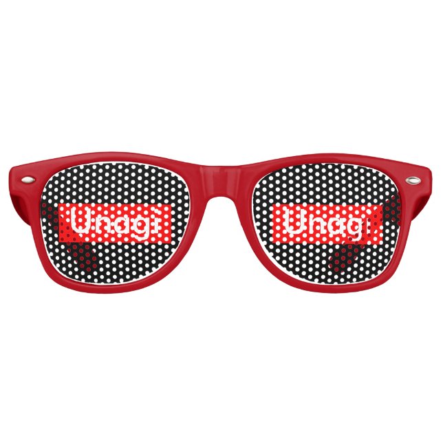 Gafas De Fiesta Retro Etiqueta Unagi (Anverso)