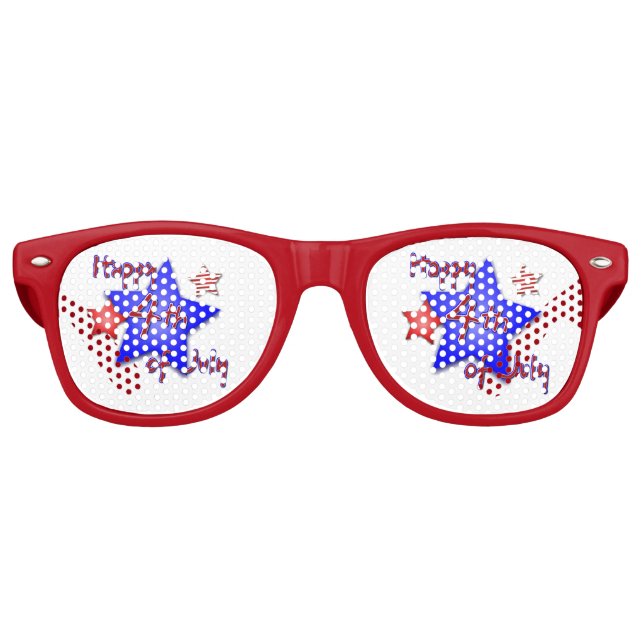 Gafas De Fiesta Retro Feliz 4 de julio (Anverso)