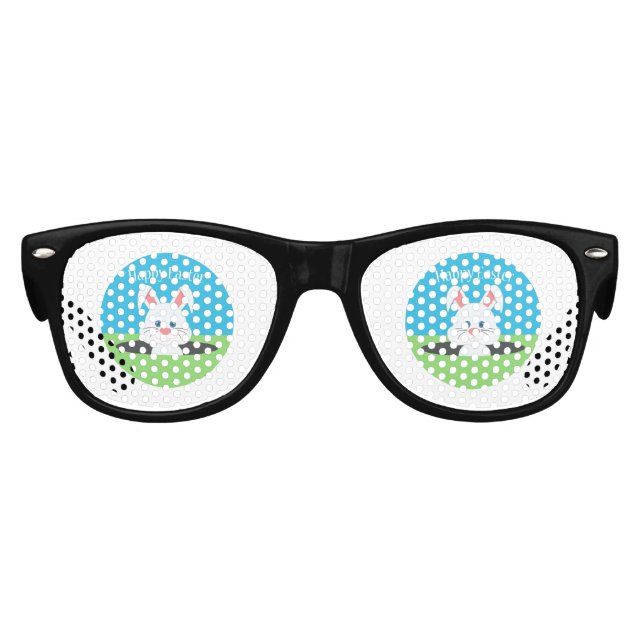 Gafas De Fiesta Retro Feliz Conejo de Pascua (Anverso)