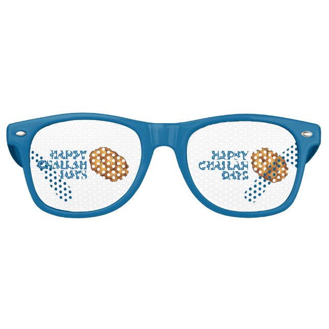 Gafas De Fiesta Retro Feliz Día de Desafío Hanukkah Chanukah Pan judío (Anverso)