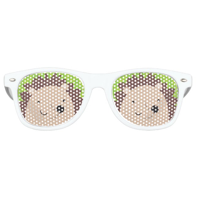 Gafas De Fiesta Retro Feliz Hedgehog - Amigos de Woodland (Anverso)