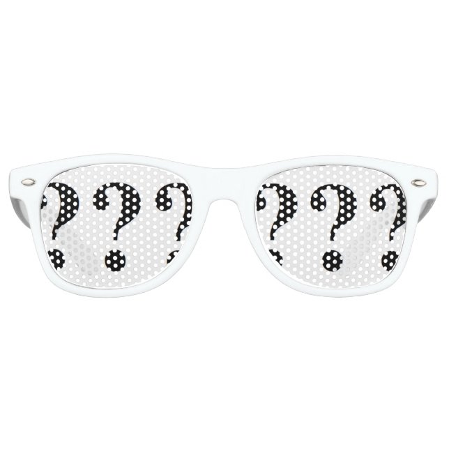 Gafas De Fiesta Retro Fiesta de interrogación divertida (Anverso)