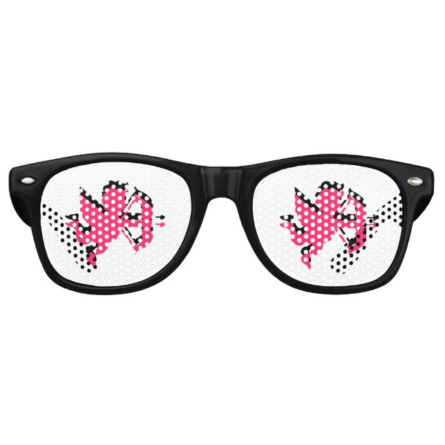 Gafas De Fiesta Retro Fiesta de San Valentín Doble Cupido (Anverso)