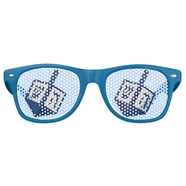 Gafas De Fiesta Retro Fiesta Dreidel Hanukkah (Anverso)