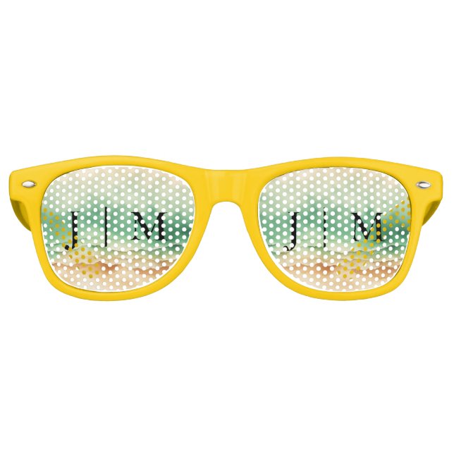 Gafas De Fiesta Retro Fiesta Ocean Beach Wedding (Anverso)