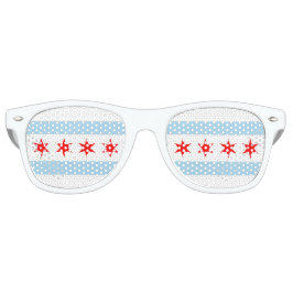 Gafas De Fiesta Retro Fiesta Shades Sungafas con bandera de Chicago, Est