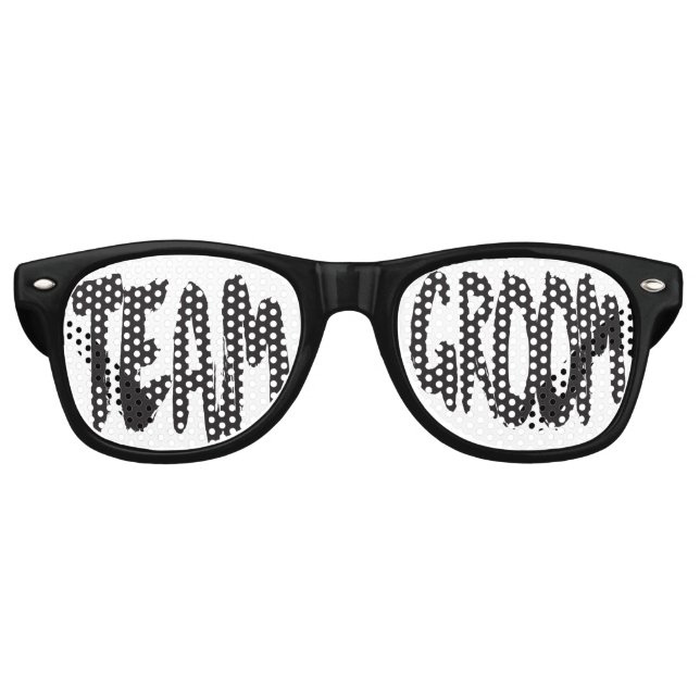 Gafas De Fiesta Retro Fiestas de Team Groom Swag (Anverso)
