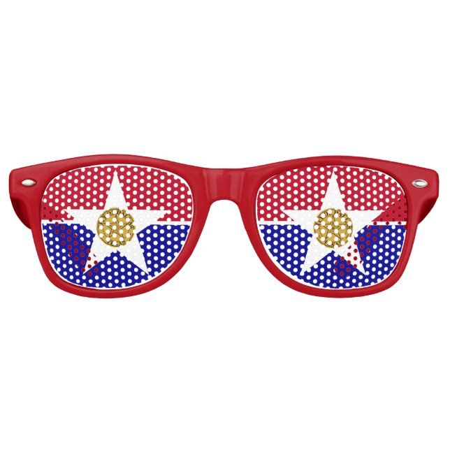 Gafas De Fiesta Retro Fiestas Shades Sungafas - bandera de Dallas (Anverso)