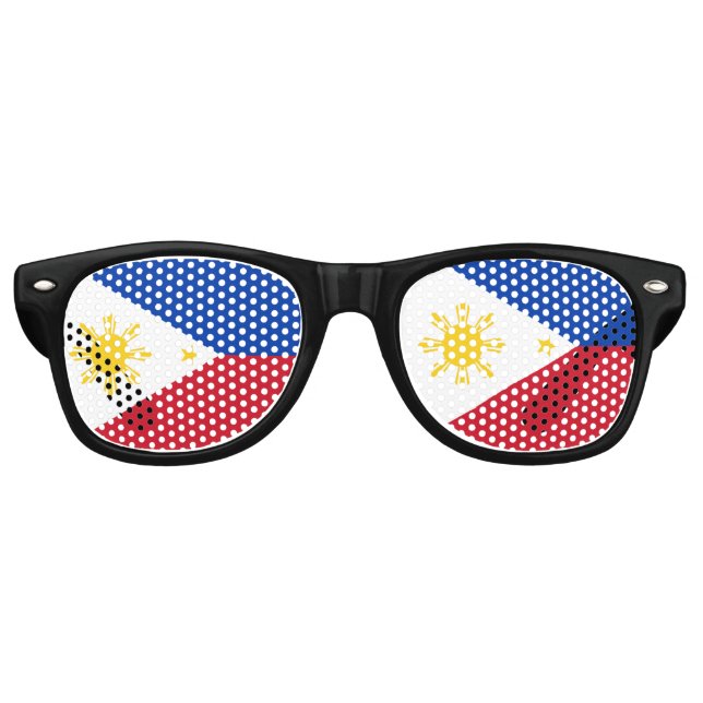 Gafas De Fiesta Retro Filipinas: Fiestas retro adulto, negro (Anverso)