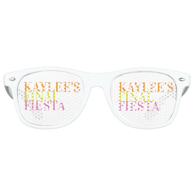 Gafas De Fiesta Retro Final Fiesta Neon Bachelorette Party (Anverso)