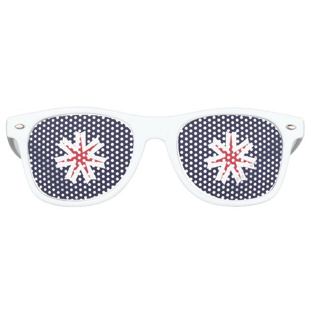 Gafas De Fiesta Retro Flag of Hokkaido Prefecture, Japan (Anverso)