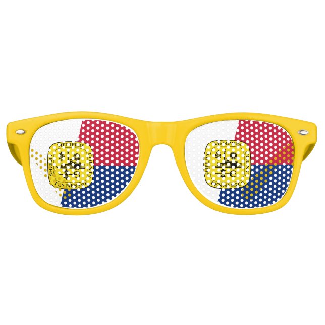 Gafas De Fiesta Retro Flag of Memphis, Tennessee Retro Sunglasses (Anverso)