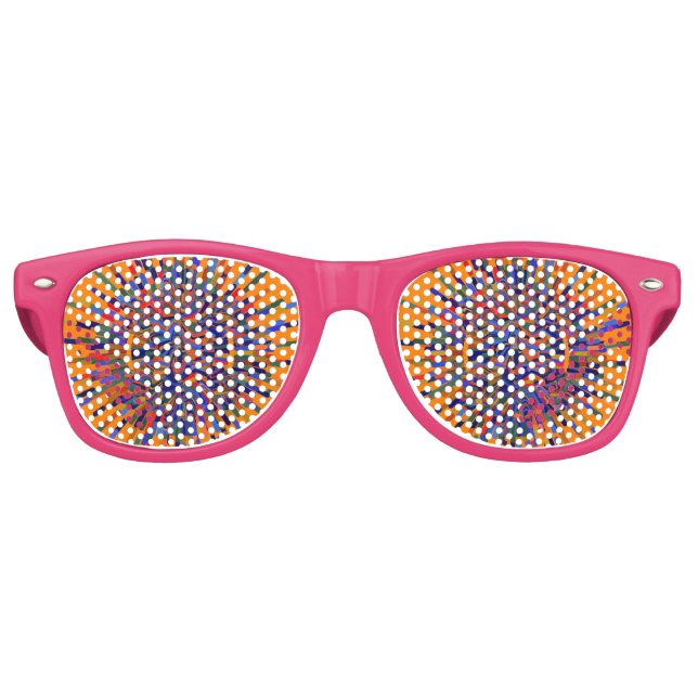 Gafas De Fiesta Retro Flor abstracta (Anverso)