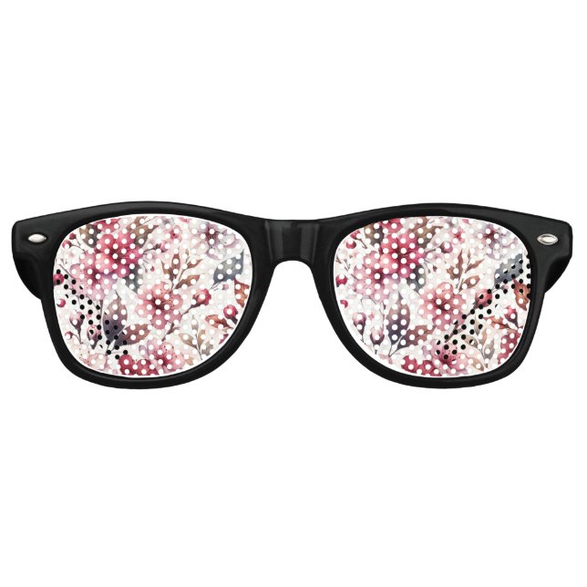 Gafas De Fiesta Retro Flor de Cerezo (Anverso)