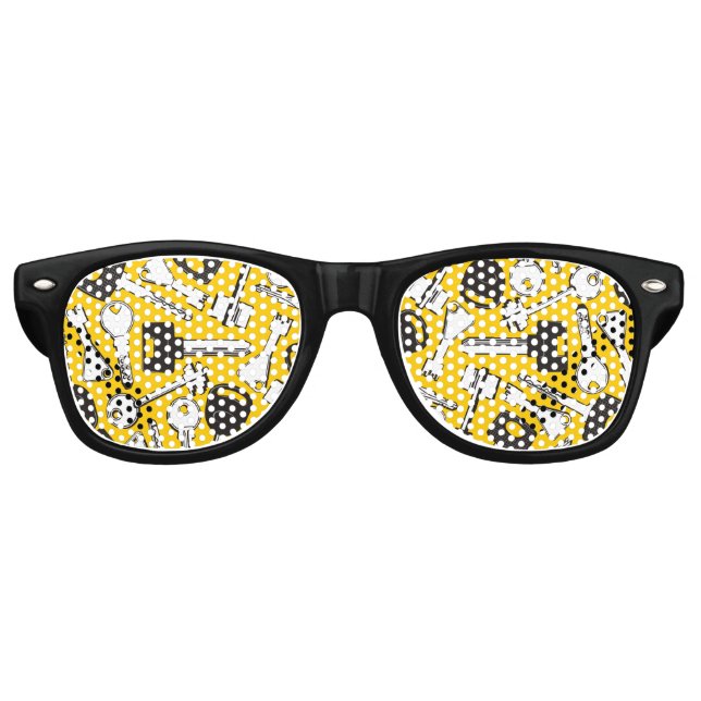 Gafas De Fiesta Retro Fondo de conjunto de claves (Anverso)