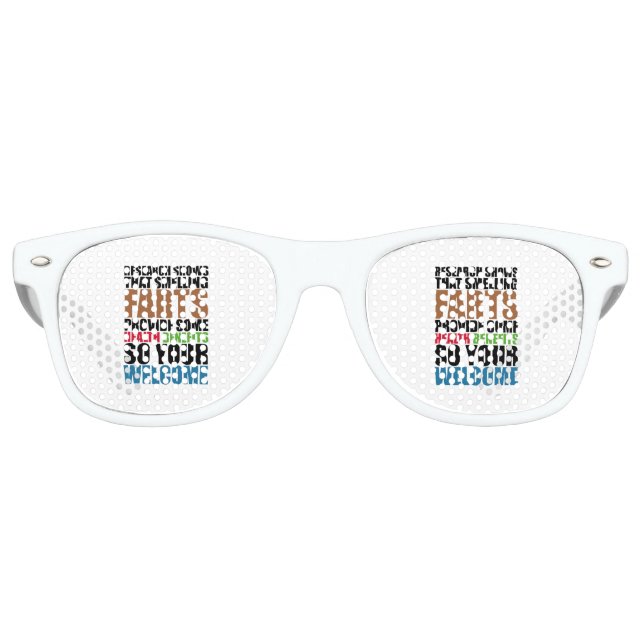 Gafas De Fiesta Retro Fragmentos humeantes (Anverso)