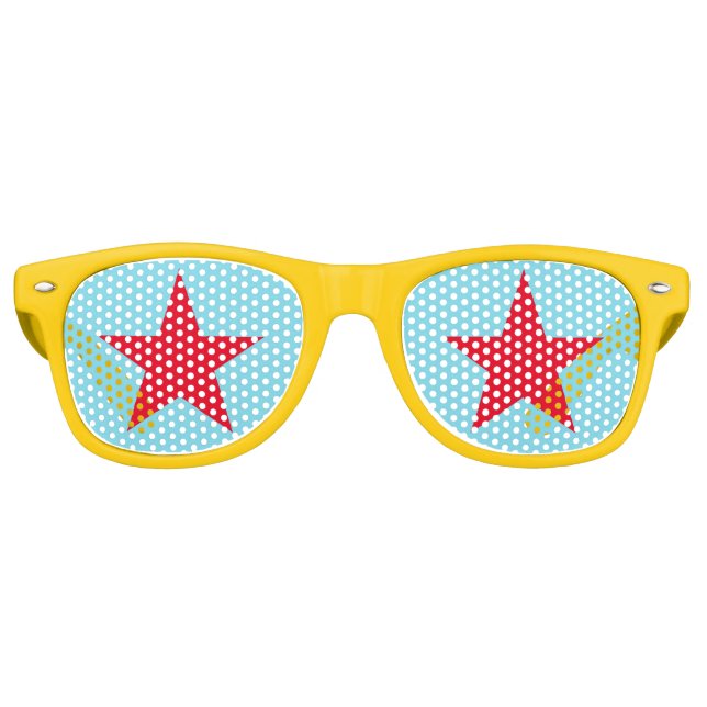 Gafas De Fiesta Retro Fun Guay Star Personalizado Cumpleaños Fiesta Swad (Anverso)