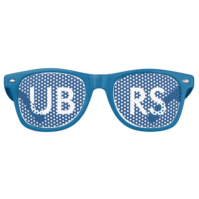 Gafas De Fiesta Retro ¡Gafas UBRS BLUE para FANS! (Anverso)