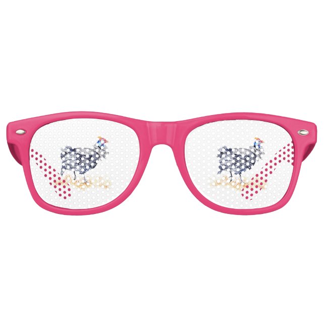 Gafas De Fiesta Retro Gallina de Guinea (Anverso)