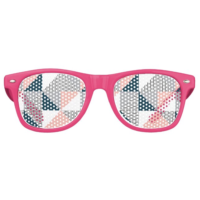 Gafas De Fiesta Retro Geometría coloreada abstracta (Anverso)