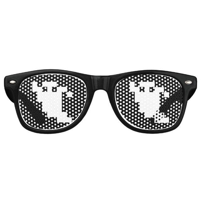 Gafas De Fiesta Retro Ghost de 8 bits de píxeles (Anverso)