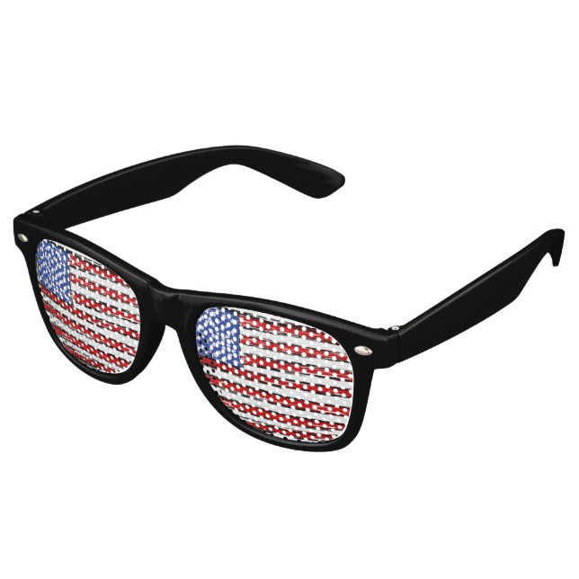 Gafas De Fiesta Retro Glass de la bandera de Estados Unidos (Ángulo)