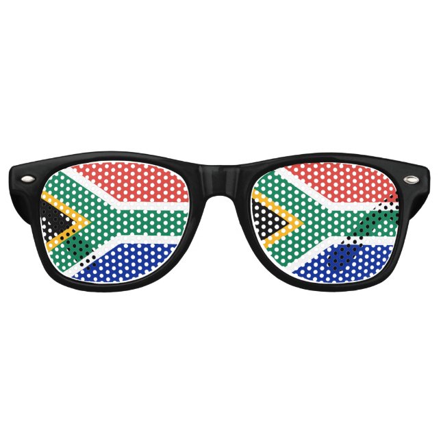 Gafas De Fiesta Retro Glass de la bandera de Sudáfrica (Anverso)