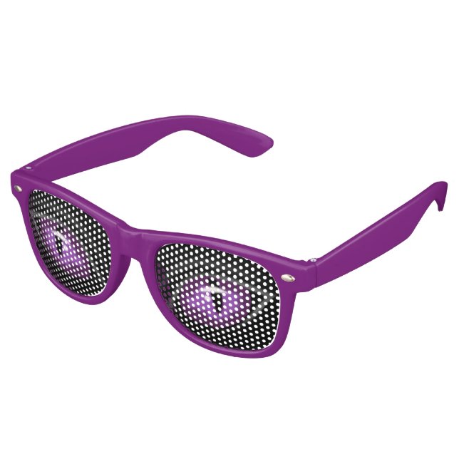 Gafas De Fiesta Retro Glass Purple Eye (Ángulo)