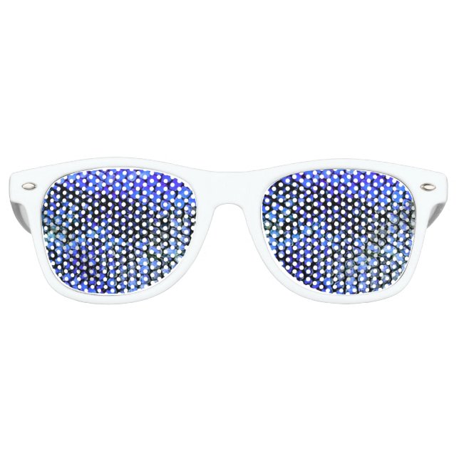 Gafas De Fiesta Retro Glass Sun de Escala Azul (Anverso)