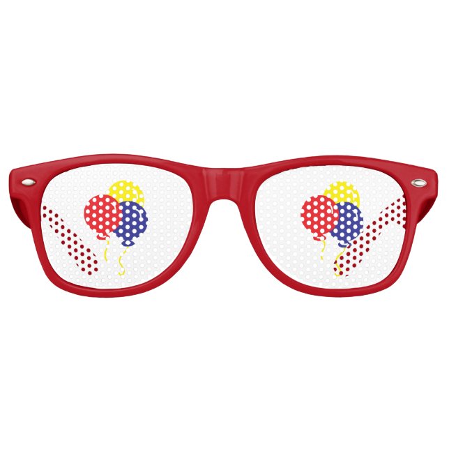 Gafas De Fiesta Retro Globos (Anverso)