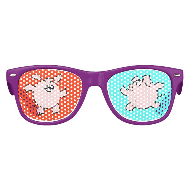 Gafas De Fiesta Retro Gracioso Año Cerdo de 5 y 6 Personalizados 2019 Oj (Anverso)